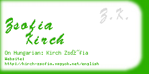 zsofia kirch business card